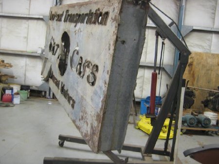 Right side of the Star Cars/Durant Motors Dealership Sign