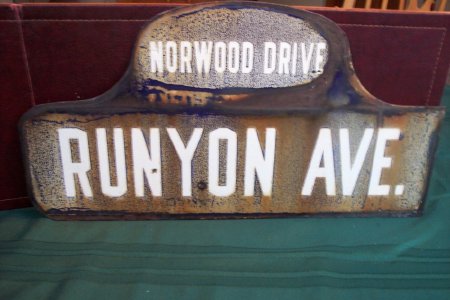 Runyon Avenue, Deal, New Jersey Street Sign
